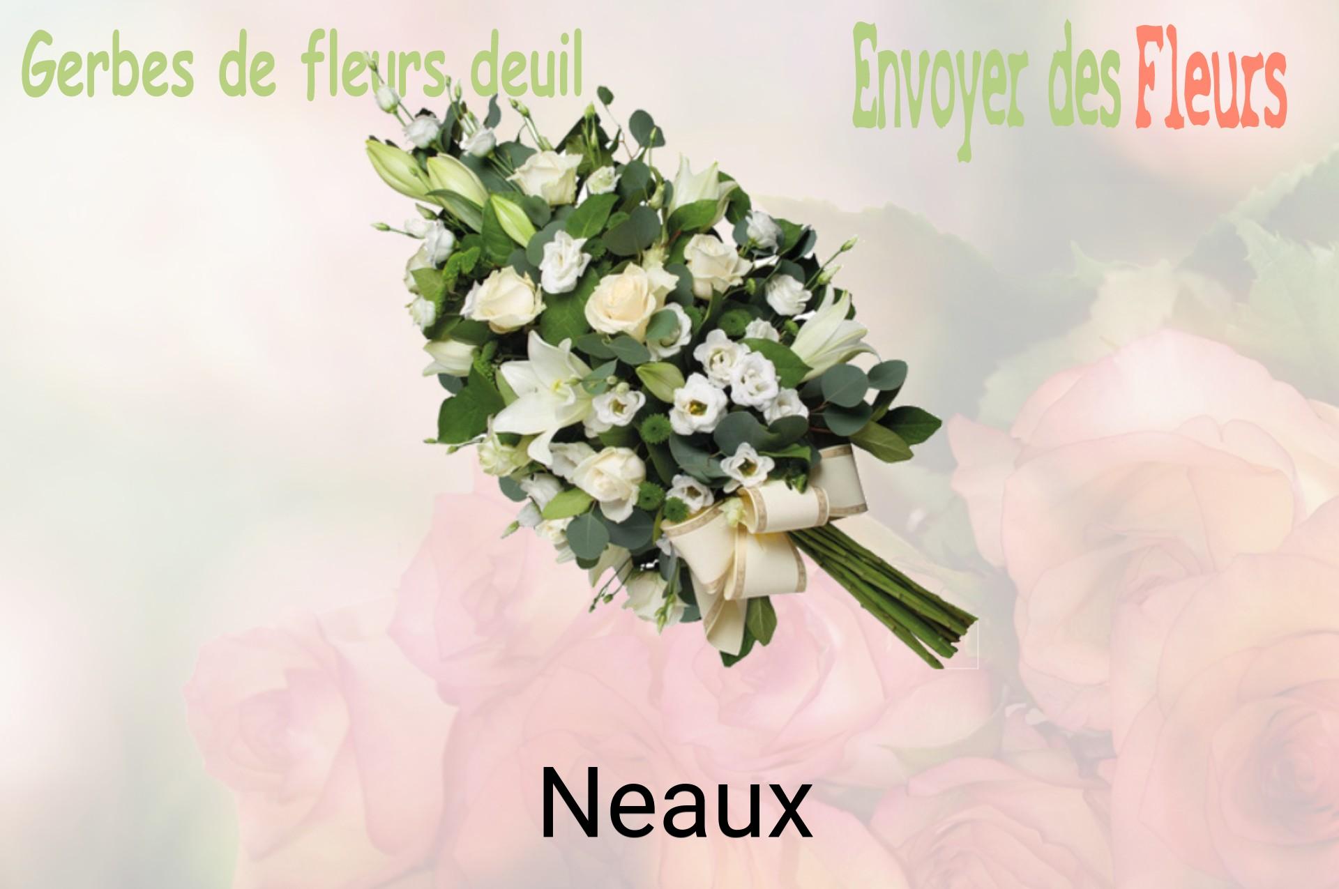 Gerbe de fleurs de deuil livrée à Neaux